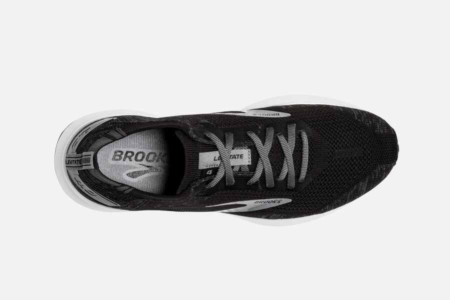 Brooks Levitate 4 Road Running Shoes Womens - Black/White - ERTQJ-9354